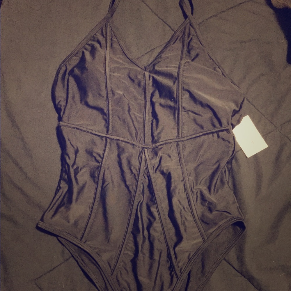 Black one piece swimsuit